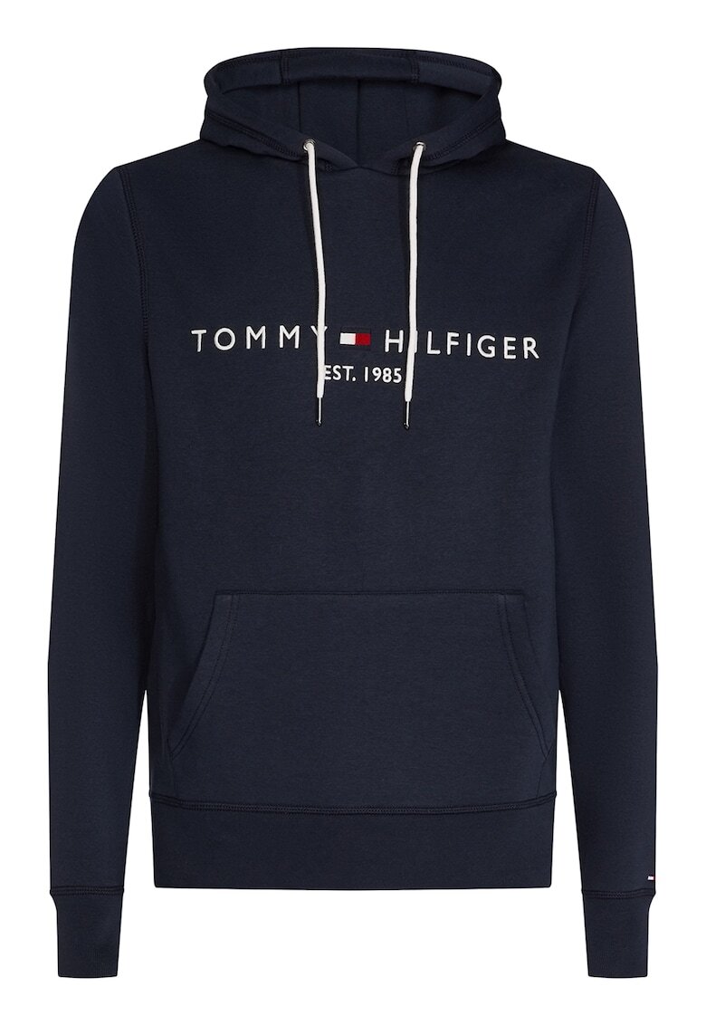 Tommy Hilfiger Hanorac din amestec de bumbac organic cu broderie logo - Rosu/Alb/Bleumarin