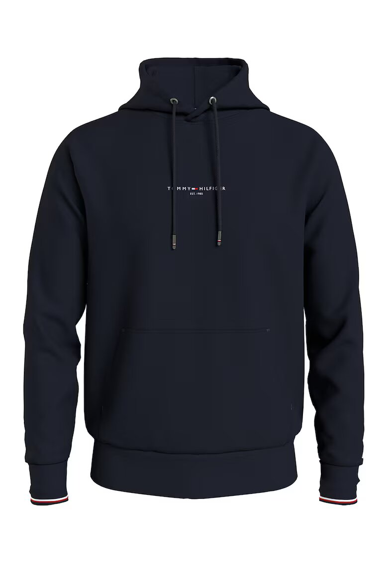 Tommy Hilfiger Hanorac din amestec de bumbac organic cu buzunar kangaroo - Albastru ultramarin