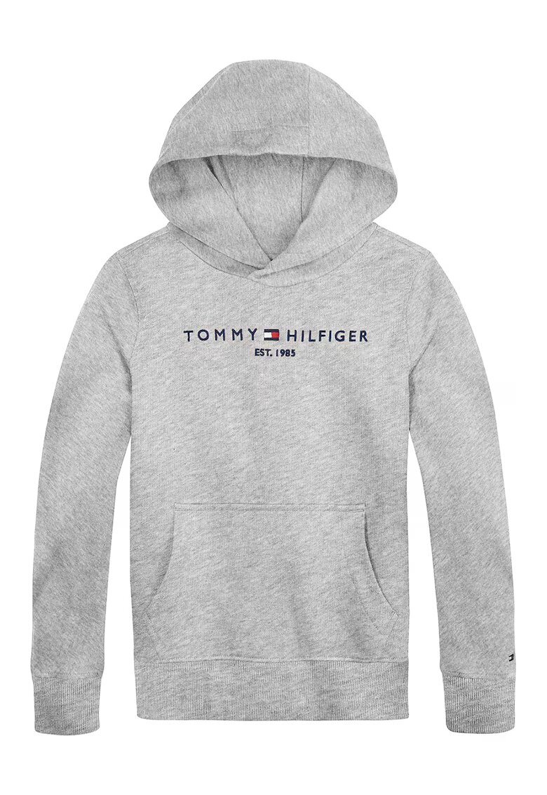 Tommy Hilfiger Hanorac din amestec de bumbac organic cu logo - Gri deschis melange