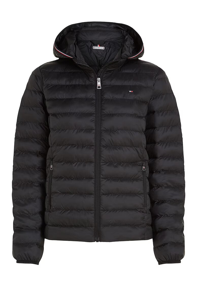 Tommy Hilfiger Jacheta usoara matlasata cu guler inalt - Negru