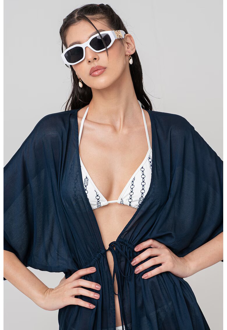 Tommy Hilfiger Kimono de plaja - din amestec de modal - Bleumarin