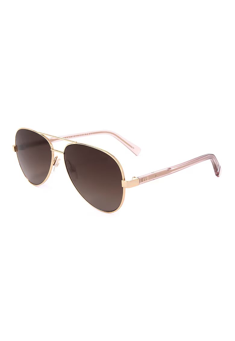 Tommy Hilfiger Ochelari de soare aviator din otel inoxidabil - Auriu rose