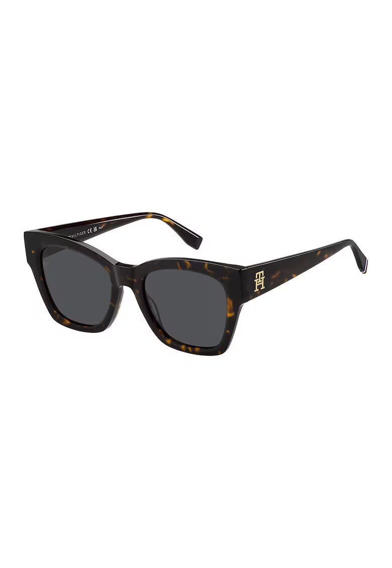 Tommy Hilfiger Ochelari de soare cu logo in partile laterale - Negru/Galben pal