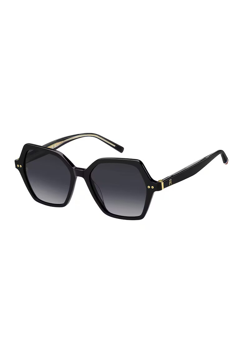Tommy Hilfiger Ochelari de soare patrati cu lentile uni - Auriu/Negru stins