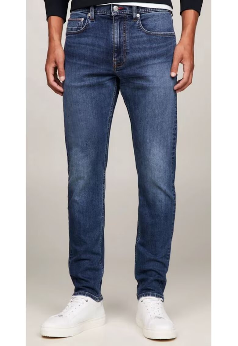 Tommy Hilfiger Pantaloni barbati - Bumbac/Elastan - Albastru - Bleumarin