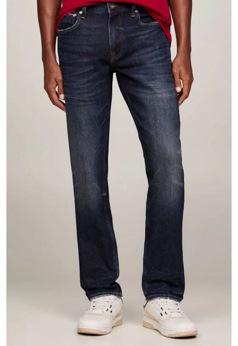Tommy Hilfiger Pantaloni barbati - Bumbac/Lyocell/Elastan - Albastru inchis - Bleumarin