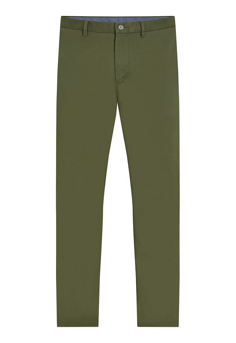 Tommy Hilfiger Pantaloni chino cu croiala dreapta Denton - Verde padure