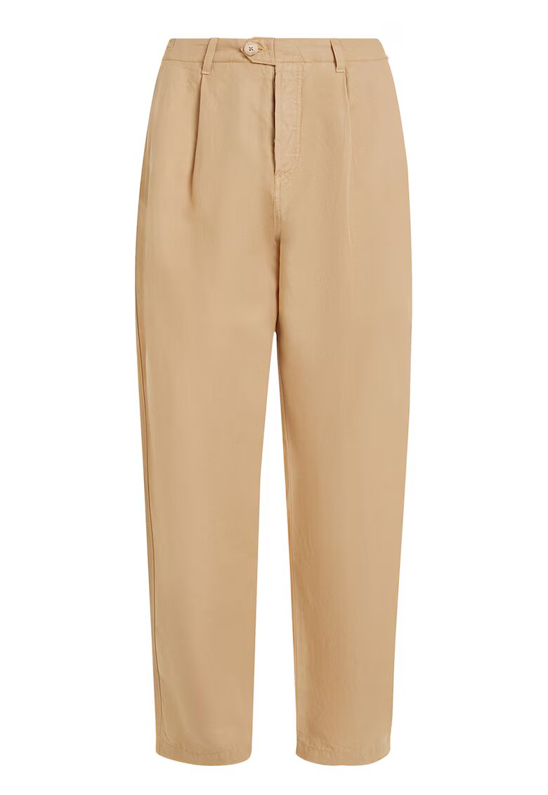 Tommy Hilfiger Pantaloni chino din amestec de bumbac organic si in - Bej