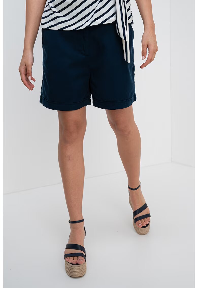 Tommy Hilfiger Pantaloni chino scurti din amestec de lyocell - Bleumarin