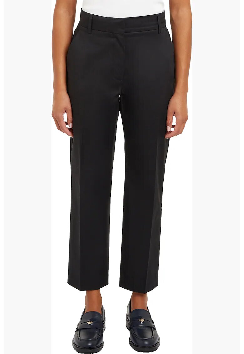 Tommy Hilfiger Pantaloni crop slim fit - Negru