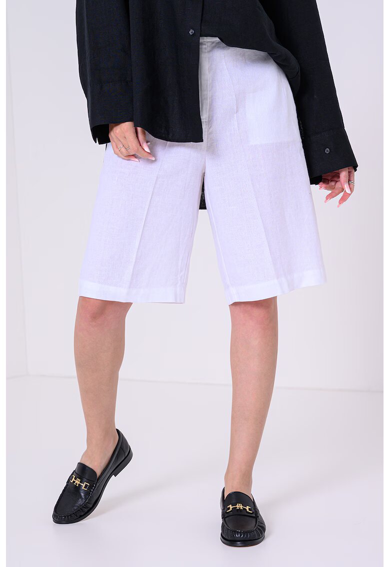 Tommy Hilfiger Pantaloni de in si lyocell cu buzunare - Alb
