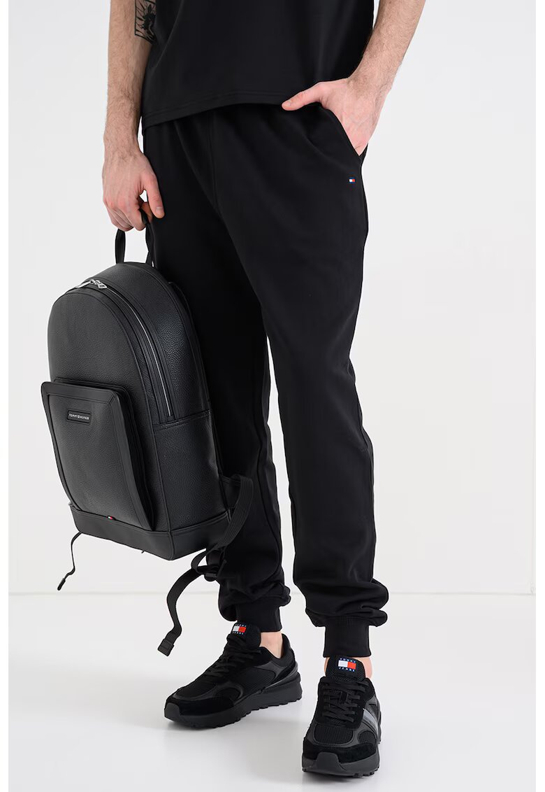 Tommy Hilfiger Pantaloni de trening cu buzunare oblice - Negru