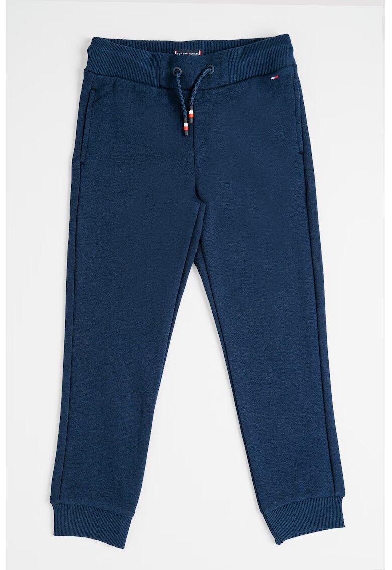 Tommy Hilfiger Pantaloni de trening din bumbac organic cu snur in talie - Albastru ultramarin