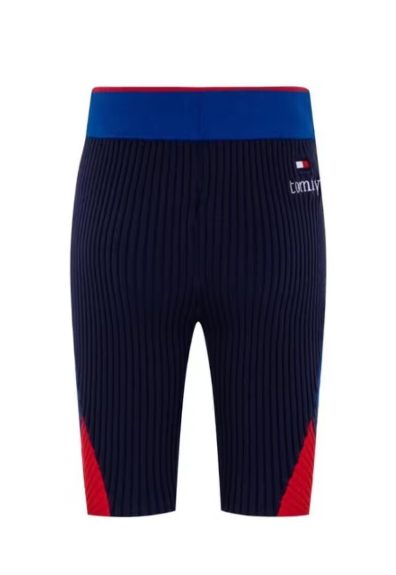 Tommy Hilfiger Pantaloni scurti cu aspect tricotat si striatii -