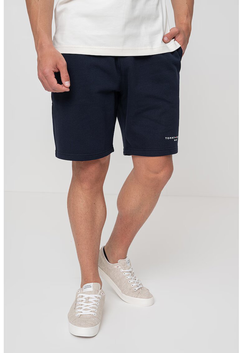 Tommy Hilfiger Pantaloni scurti cu logo si buzunare laterale - Albastru ultramarin
