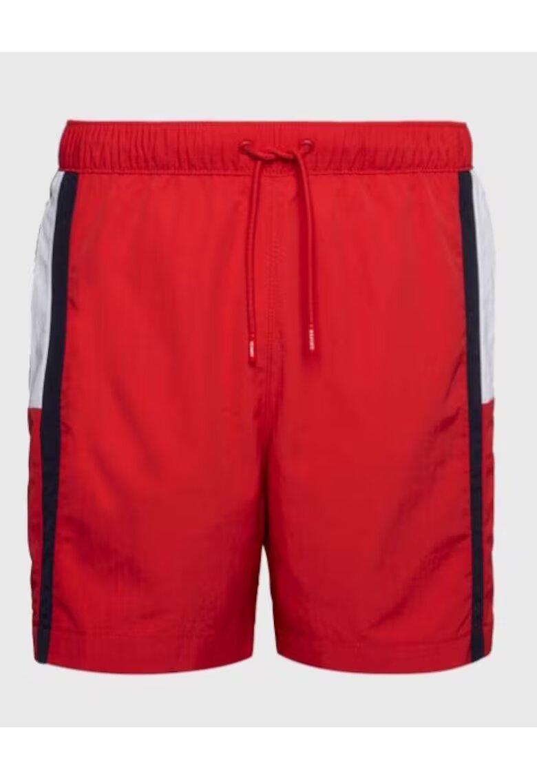 Tommy Hilfiger Pantaloni scurti de baie barbati - Poliester - Rosu - Rosu