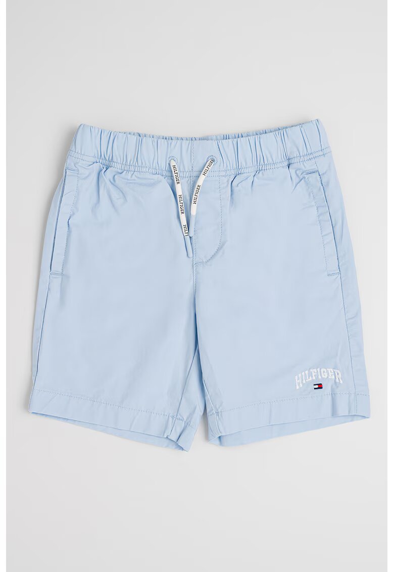 Tommy Hilfiger Pantaloni scurti de bumbac cu buzunare laterale - Albastru glaciar