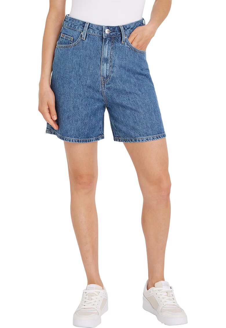 Tommy Hilfiger Pantaloni scurti din denim cu talie inalta - Albastru