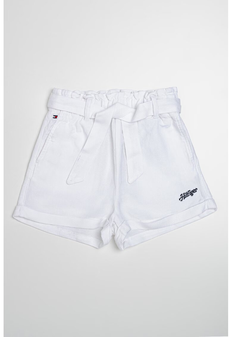 Tommy Hilfiger Pantaloni scurti uni cu cordon - Alb