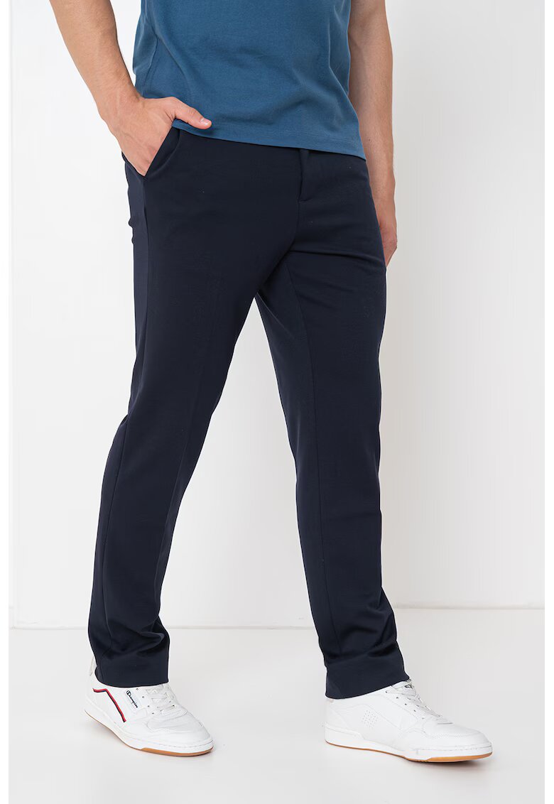 Tommy Hilfiger Pantaloni slim fit cu talie medie - Albastru ultramarin