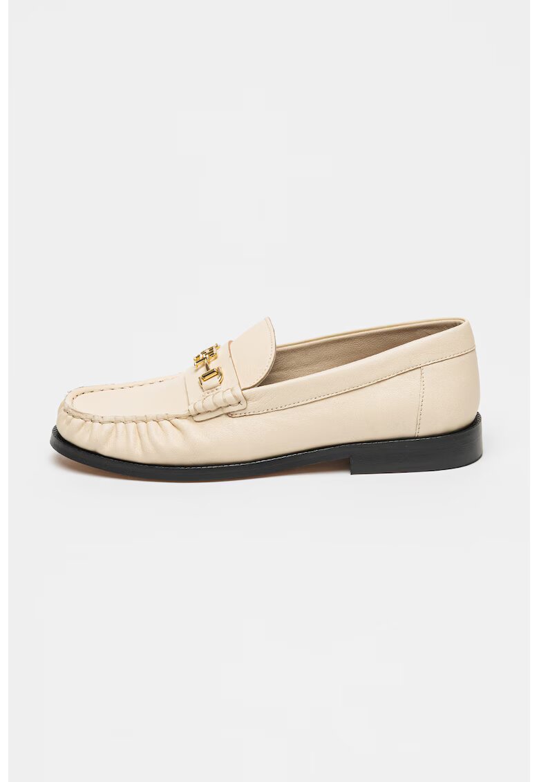 Tommy Hilfiger Pantofi loafer de piele - Bej deschis