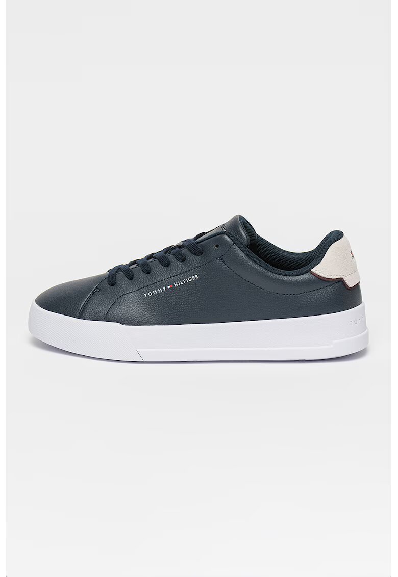Tommy Hilfiger Pantofi sport Court din piele cu insertii din material sintetic - Albastru ultramarin