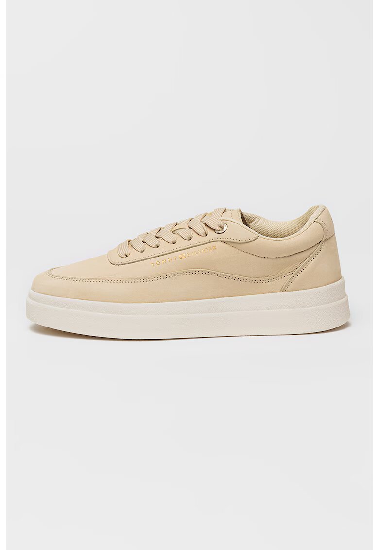 Tommy Hilfiger Pantofi sport cu de piele nabuc Modern Court - Bej