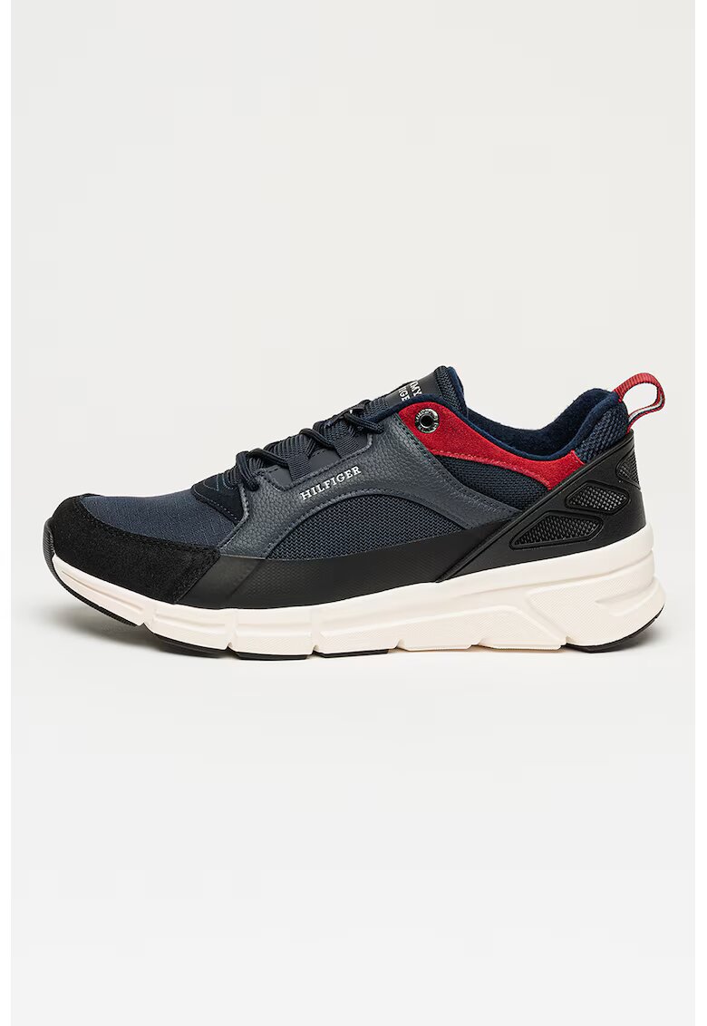 Tommy Hilfiger Pantofi sport cu garnituri din piele Moder Comfort Run - Rosu/Bleumarin