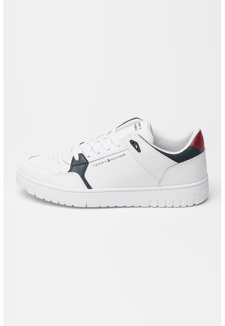 Tommy Hilfiger Pantofi sport cu insertii din piele Core Lite - Negru/Alb optic