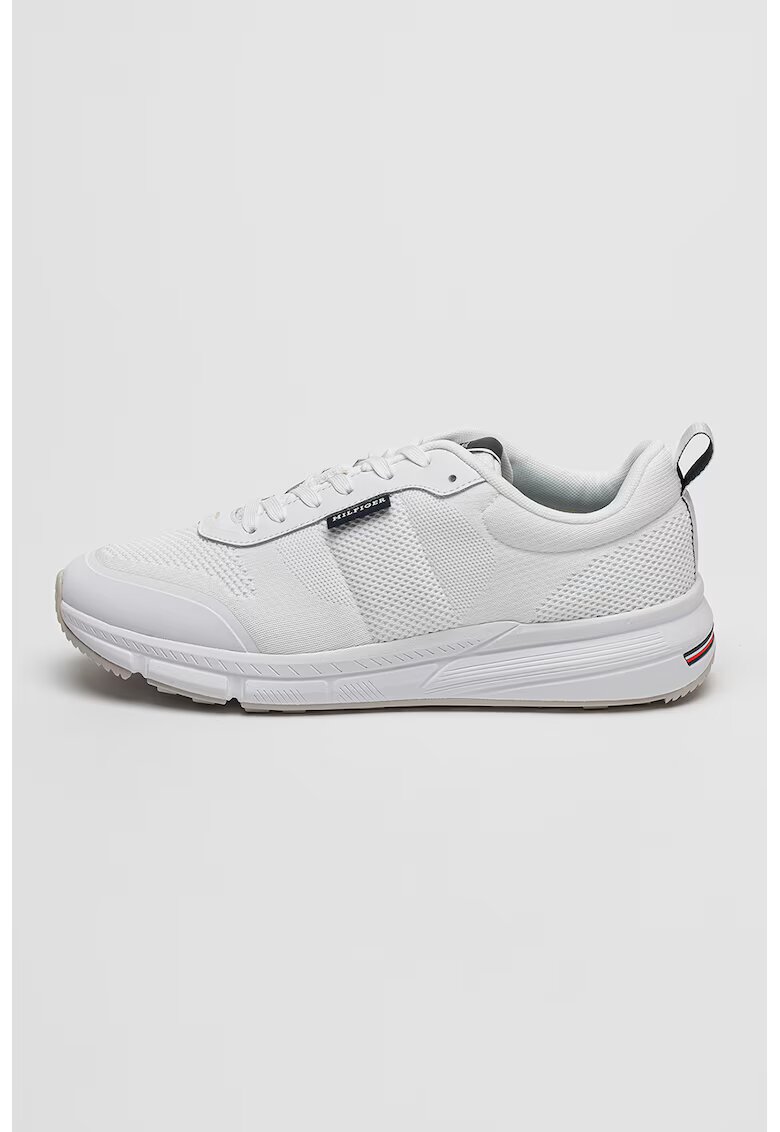 Tommy Hilfiger Pantofi sport de material textil cu logo - Alb