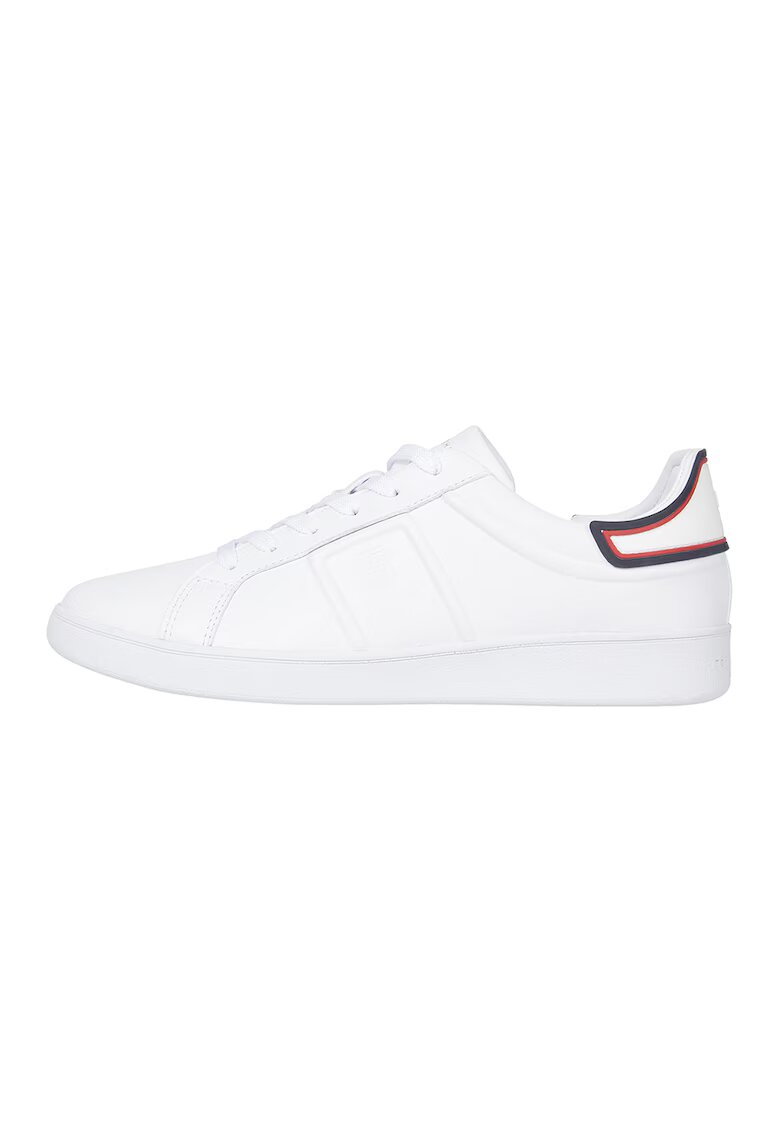 Tommy Hilfiger Pantofi sport de piele cu detalii contrastante - Alb