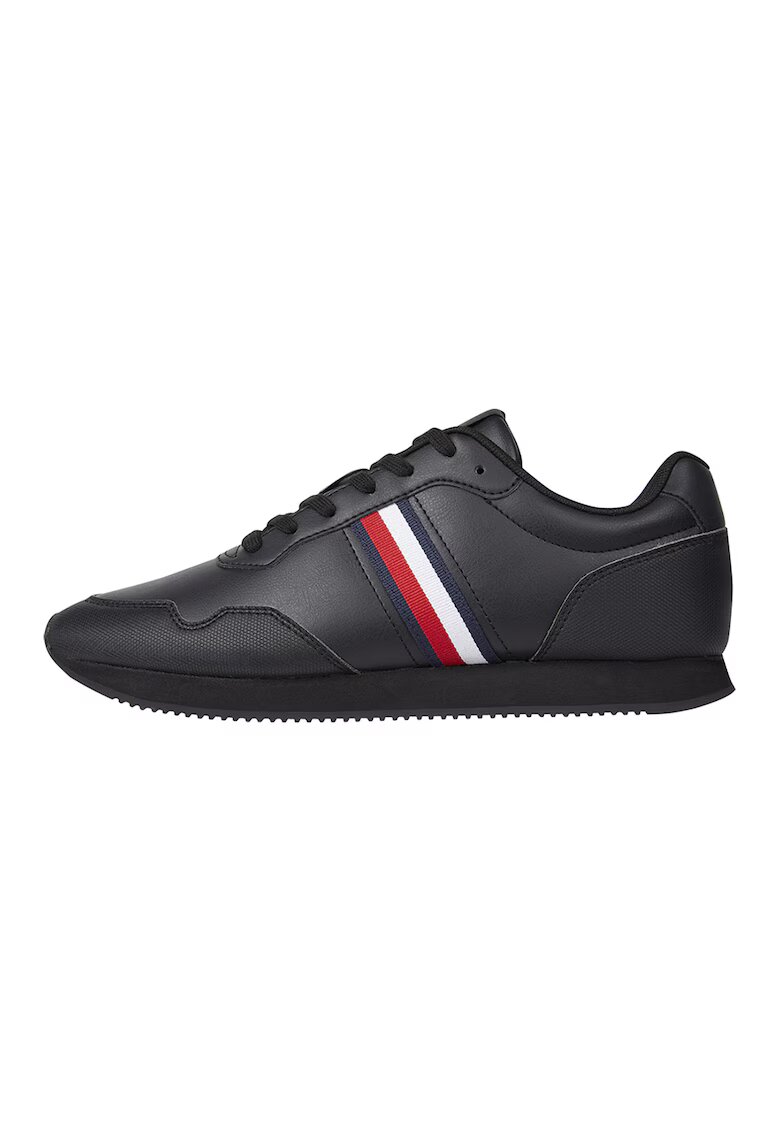 Tommy Hilfiger Pantofi sport de piele ecologica - Negru