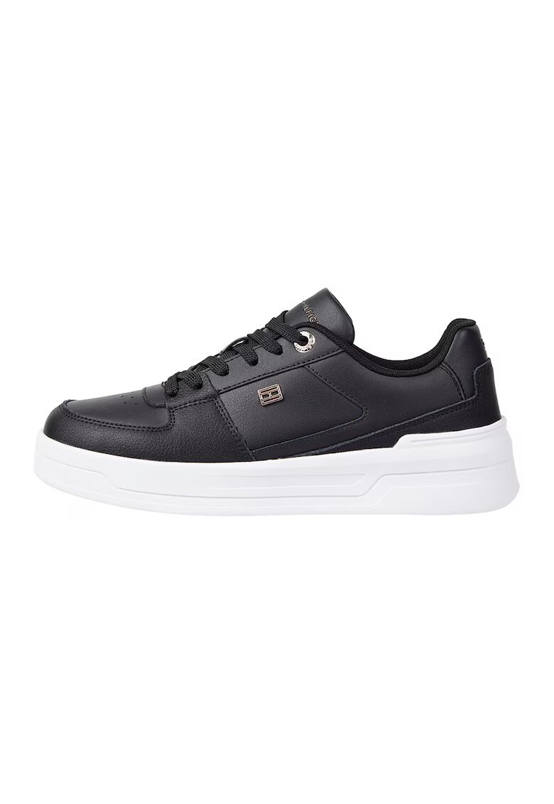 Tommy Hilfiger Pantofi sport din piele cu detalii logo - Negru