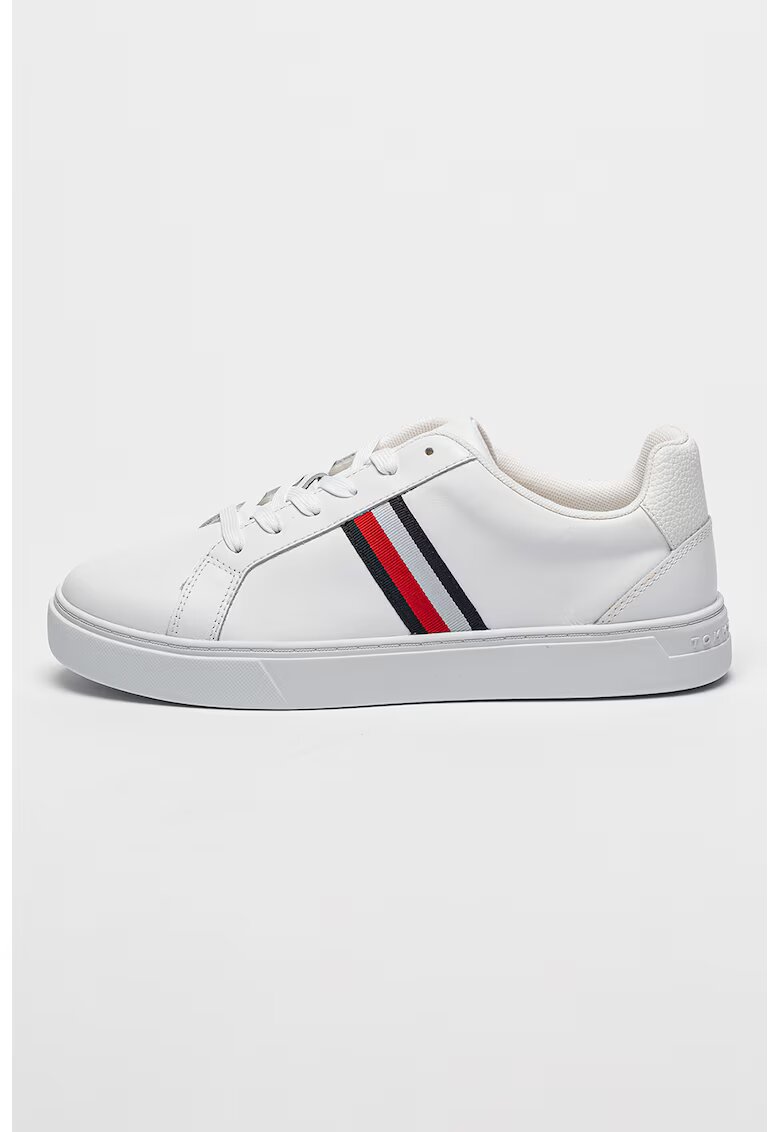 Tommy Hilfiger Pantofi sport din piele cu logo - Alb