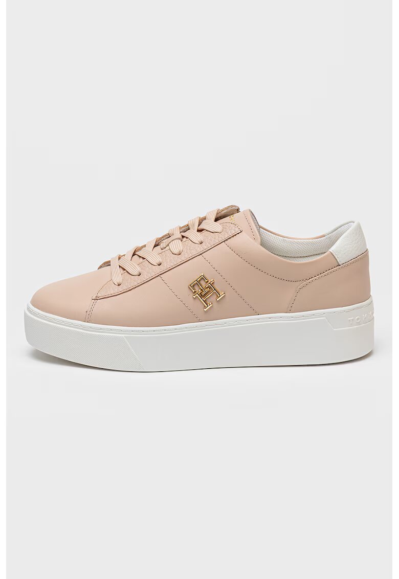 Tommy Hilfiger Pantofi sport din piele cu logo - Piersica