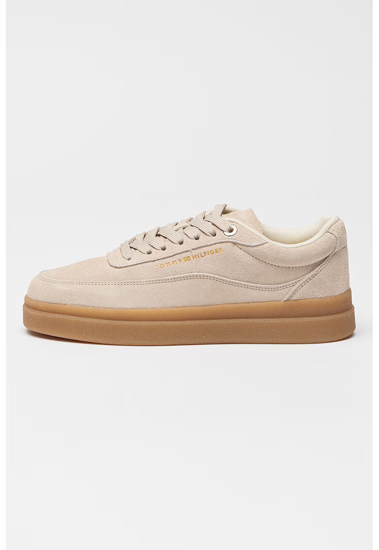 Tommy Hilfiger Pantofi sport din piele intoarsa cu logo discret Modern - Grej