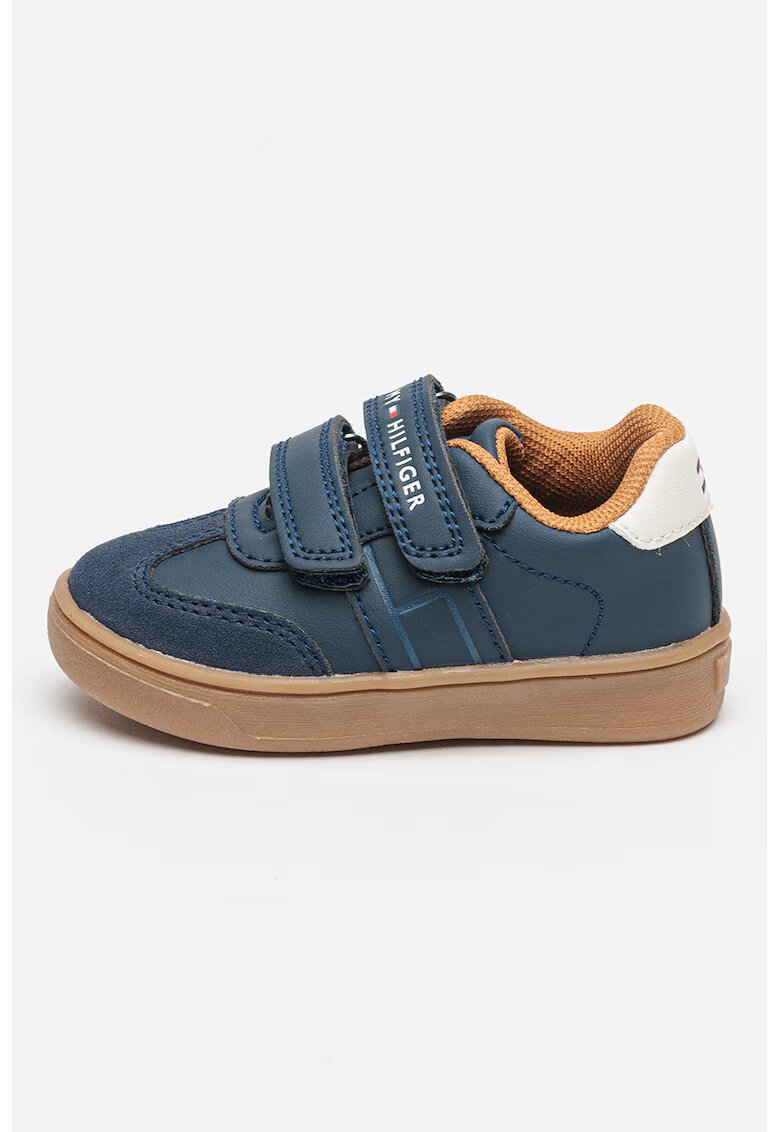 Tommy Hilfiger Pantofi sport low-cut cu velcro - Caramel/Bleumarin