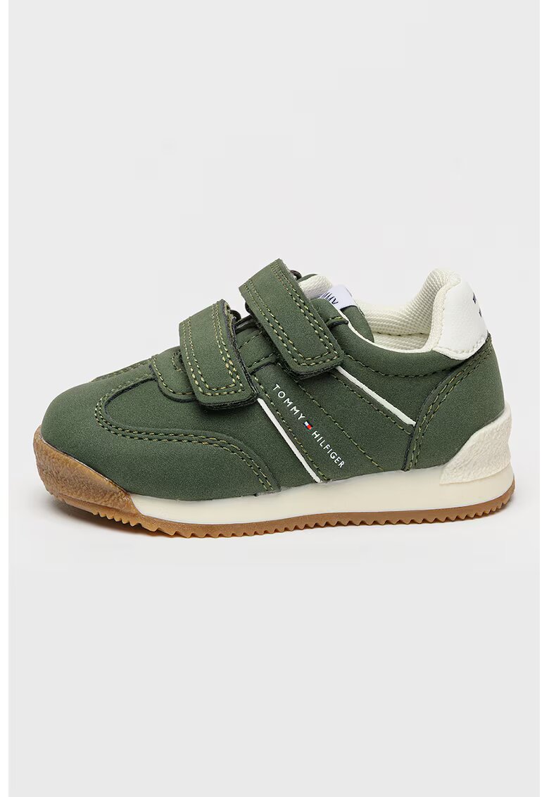 Tommy Hilfiger Pantofi sport low-cut cu velcro - Verde/Alb murdar