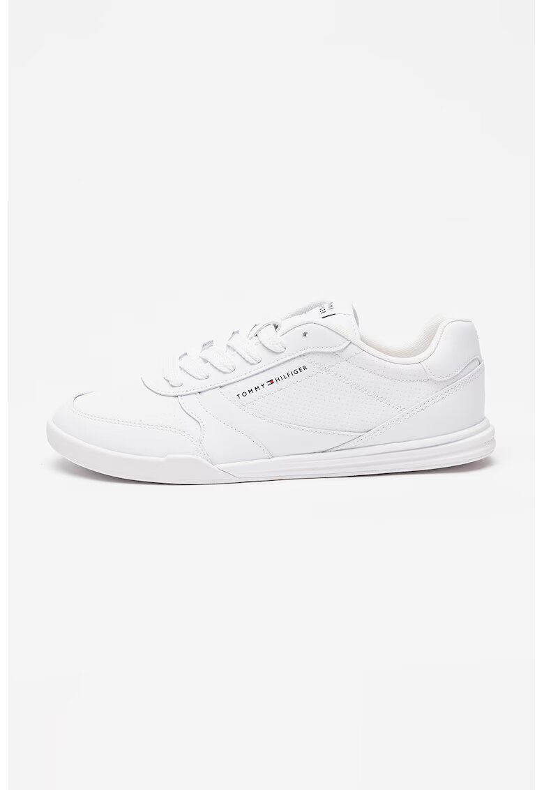 Tommy Hilfiger Pantofi sport low-cut de piele - Alb optic
