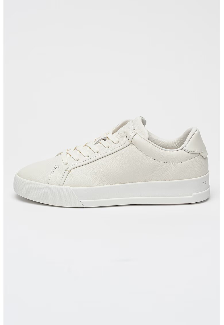 Tommy Hilfiger Pantofi sport low-cut din piele - Alb murdar