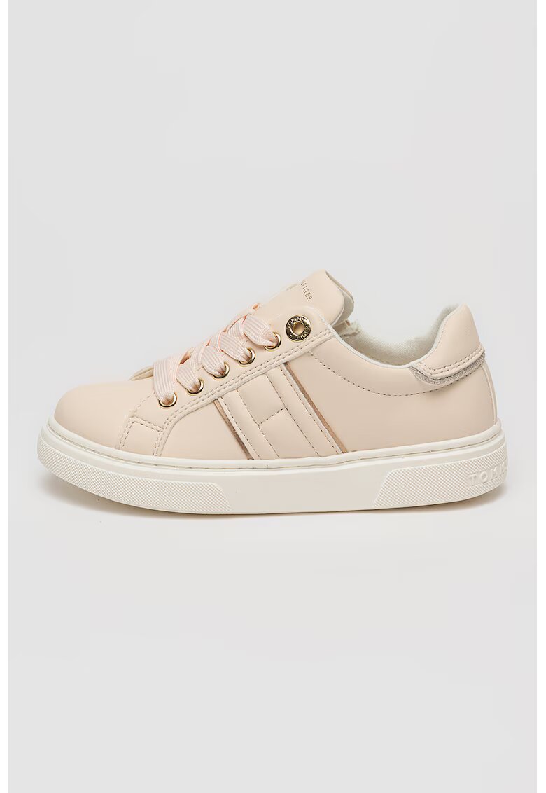 Tommy Hilfiger Pantofi sport low-cut din piele ecologica cu fermoar - Piersica