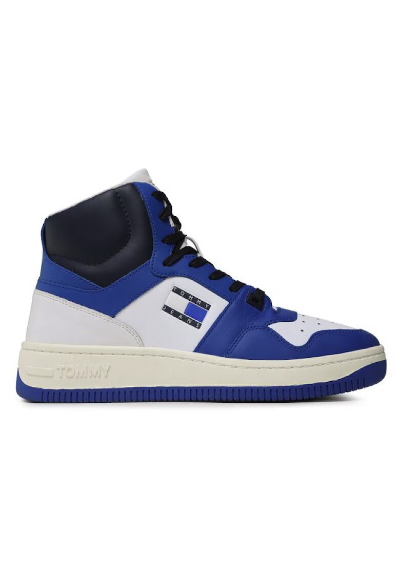 Tommy Hilfiger Pantofi sport pentru Barbati - tj mid cut basket - EM0EM01164-C66 - Albastru - Albastru
