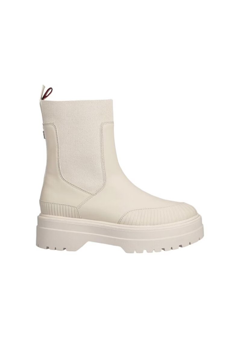 Tommy Hilfiger Pantofi sport pentru Femei - feminine rubberirzed boot - FW0FW07475-ABH - Bej - Bej