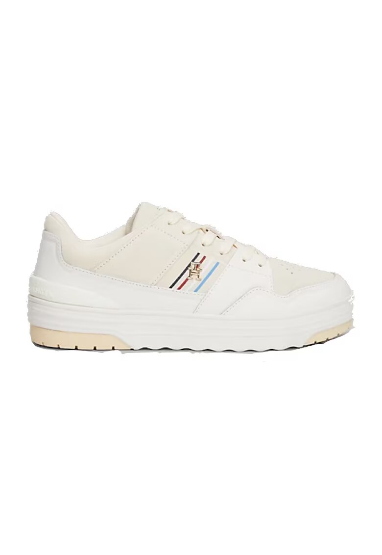 Tommy Hilfiger Pantofi sport pentru Femei - suede stripes basket lo - FW0FW07811-AEF - Alb - Alb
