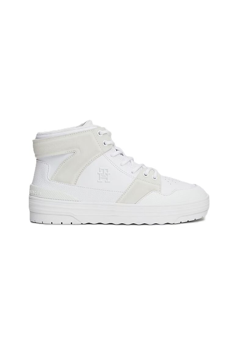 Tommy Hilfiger Pantofi sport pentru Femei - th basket sneaker hi - FW0FW08273-YBS - Alb - Alb