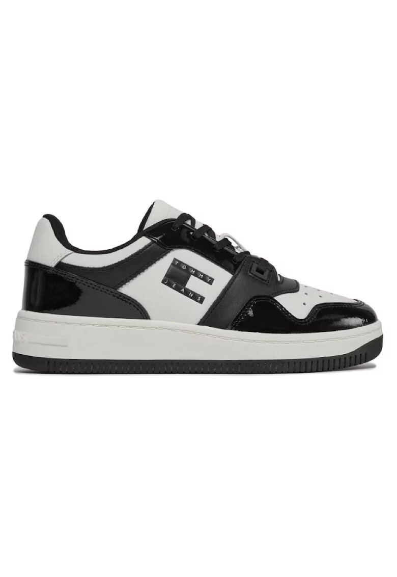Tommy Hilfiger Pantofi sport pentru Femei - tjw retro basket patent ltr - EN0EN02499-BDS - Negru - Negru