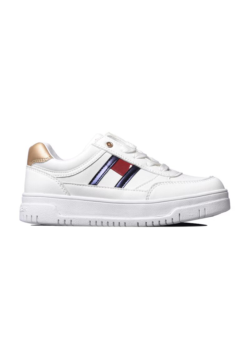 Tommy Hilfiger Pantofi sport pentru Fete - flag low cut lace-up sneaker - T3A9-32982-1355Y265 - Alb - Alb