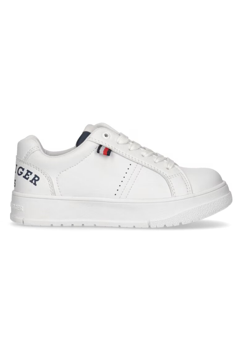 Tommy Hilfiger Pantofi sport pentru Fete - logo low cut lace-up sneaker - T3X9-33360-1355X336 - Alb - Alb