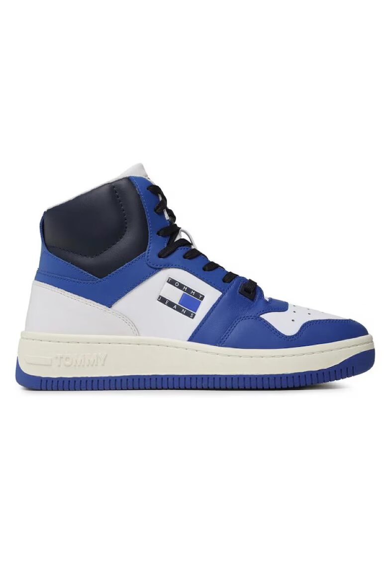 Tommy Hilfiger Pantofi sport tj mid cut basket - Albastru