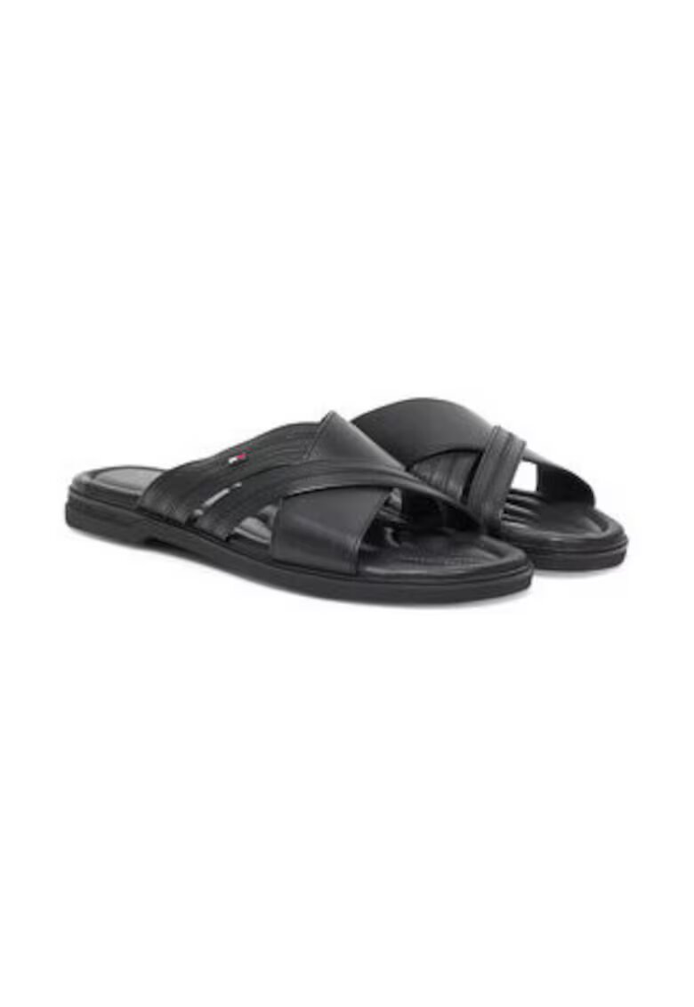Tommy Hilfiger Papuci barbatesti - piele naturala negru